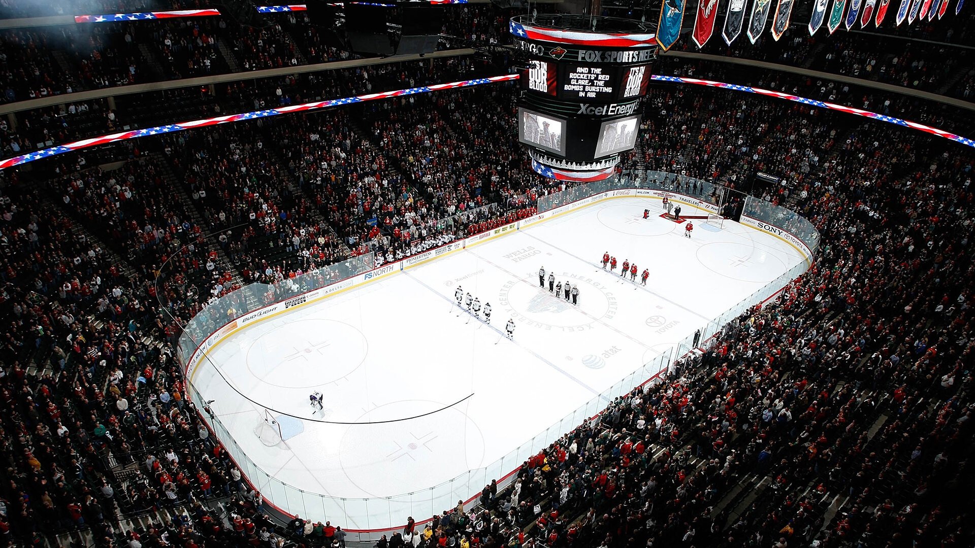 national anthem at nhl game in xcel energy center